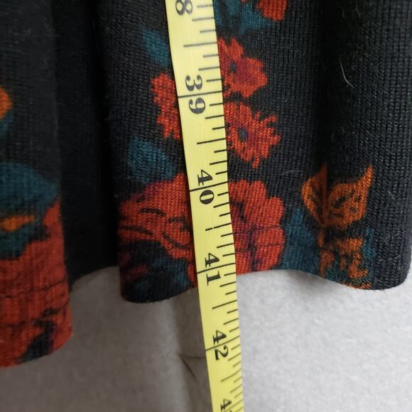 ModCloth 3X Long Sleeve Midi Dress Dark Floral Fairy Grunge Modest Casual Fall - Picture 4 of 10